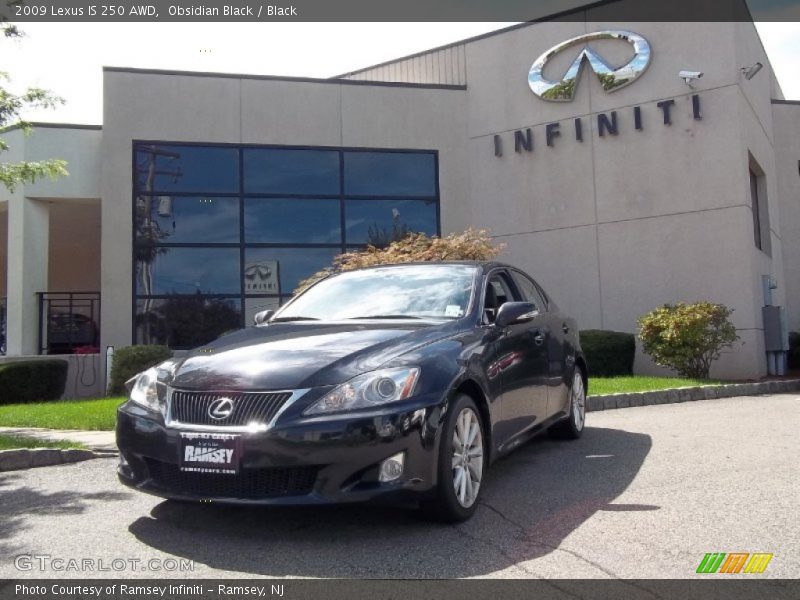Obsidian Black / Black 2009 Lexus IS 250 AWD