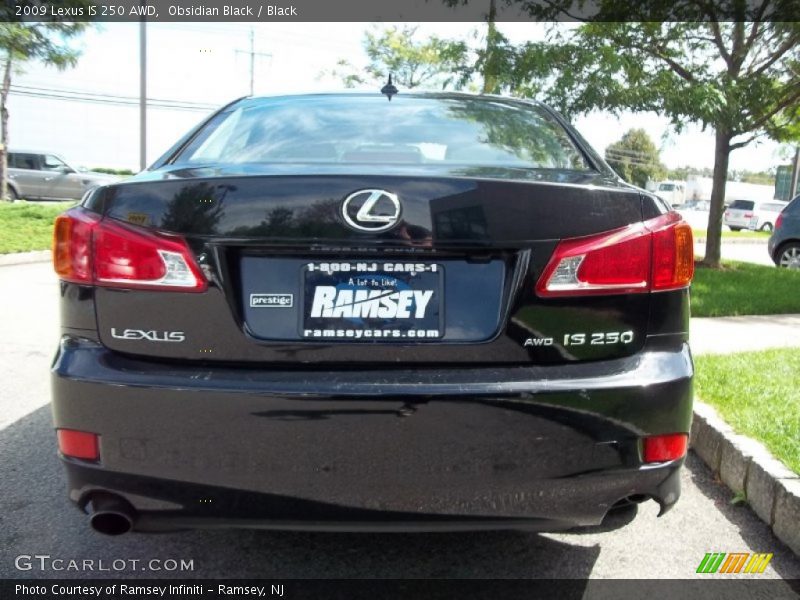 Obsidian Black / Black 2009 Lexus IS 250 AWD