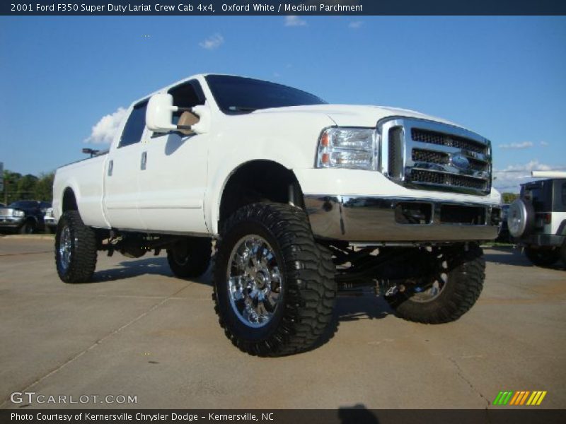 Oxford White / Medium Parchment 2001 Ford F350 Super Duty Lariat Crew Cab 4x4
