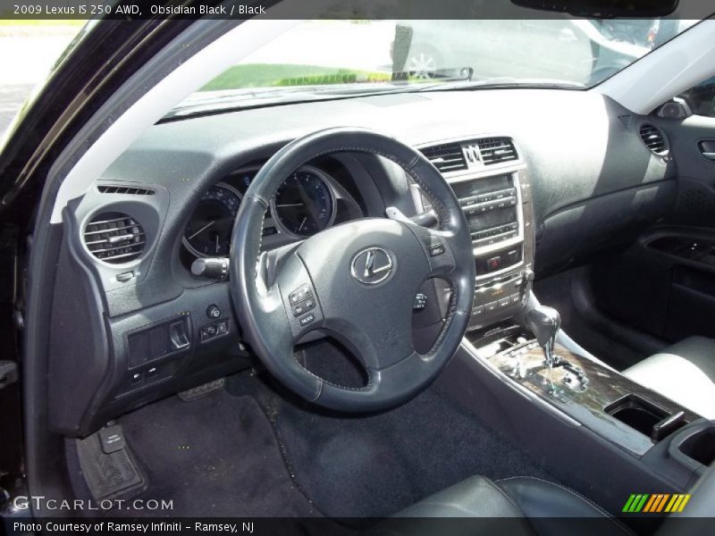 Obsidian Black / Black 2009 Lexus IS 250 AWD