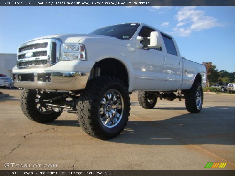Oxford White / Medium Parchment 2001 Ford F350 Super Duty Lariat Crew Cab 4x4