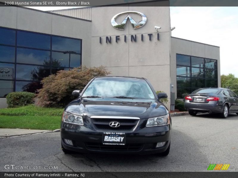 Ebony Black / Black 2008 Hyundai Sonata SE V6