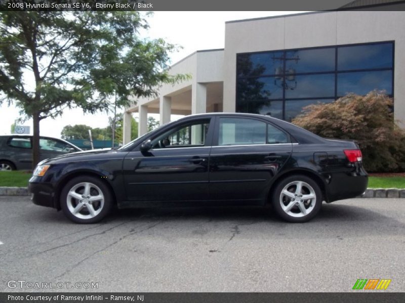 Ebony Black / Black 2008 Hyundai Sonata SE V6
