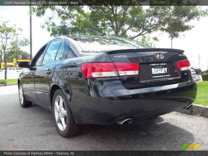 Ebony Black / Black 2008 Hyundai Sonata SE V6