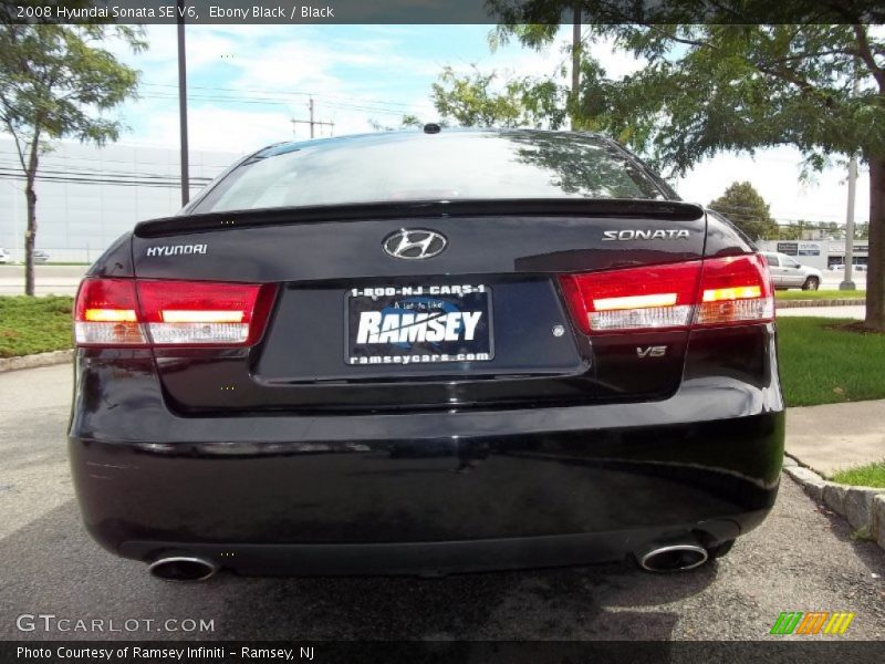 Ebony Black / Black 2008 Hyundai Sonata SE V6