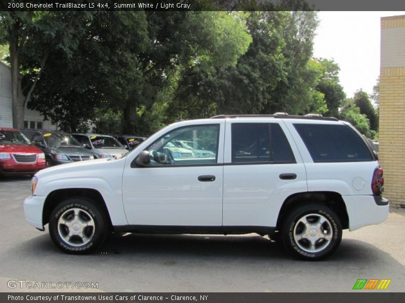 Summit White / Light Gray 2008 Chevrolet TrailBlazer LS 4x4