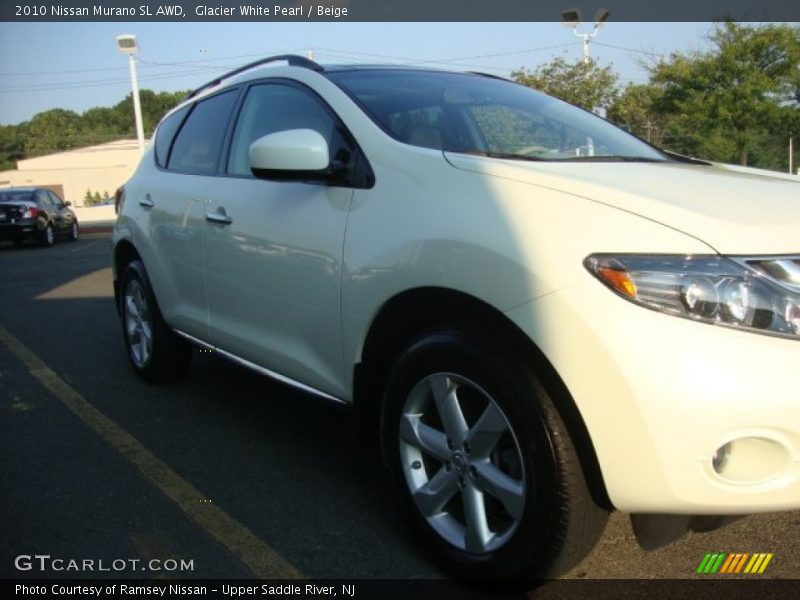 Glacier White Pearl / Beige 2010 Nissan Murano SL AWD