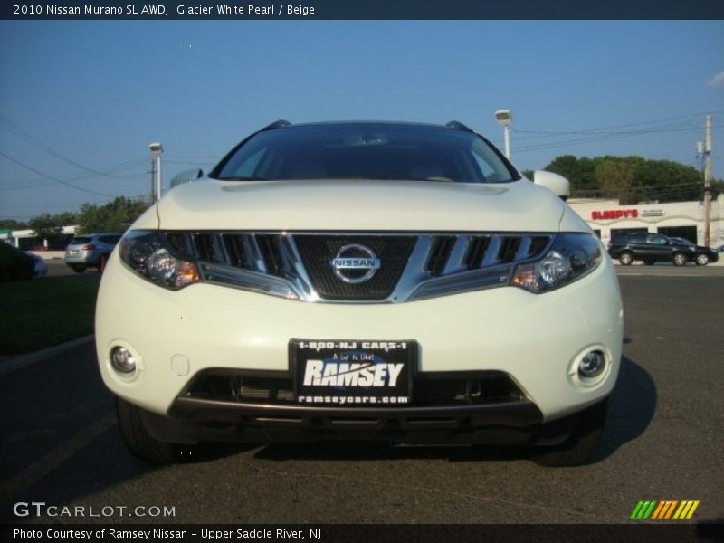 Glacier White Pearl / Beige 2010 Nissan Murano SL AWD