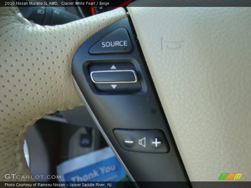 Glacier White Pearl / Beige 2010 Nissan Murano SL AWD