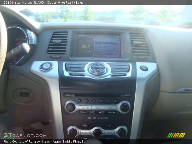 Glacier White Pearl / Beige 2010 Nissan Murano SL AWD