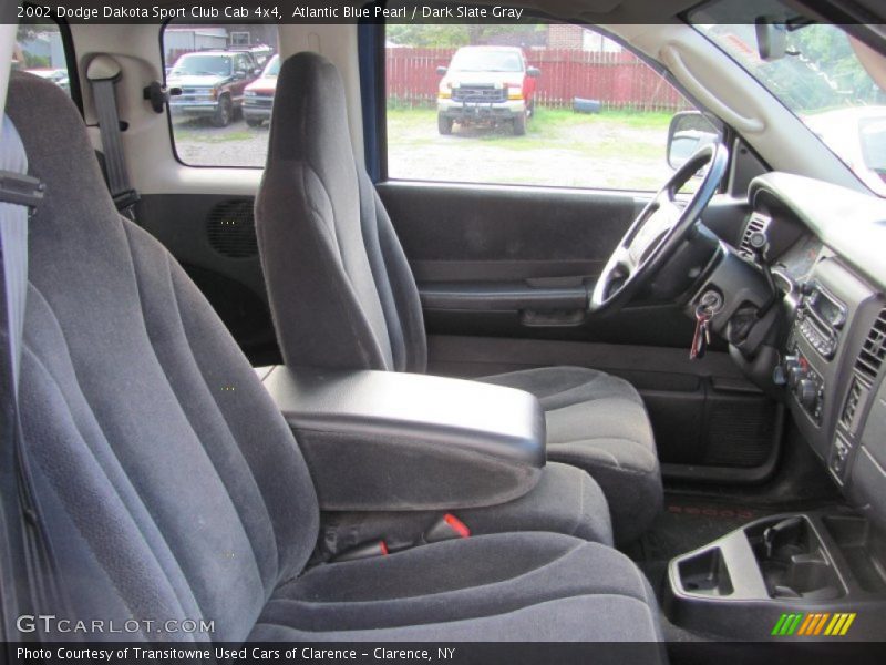 Atlantic Blue Pearl / Dark Slate Gray 2002 Dodge Dakota Sport Club Cab 4x4