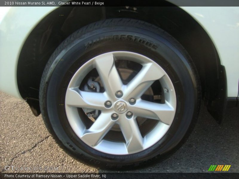 Glacier White Pearl / Beige 2010 Nissan Murano SL AWD