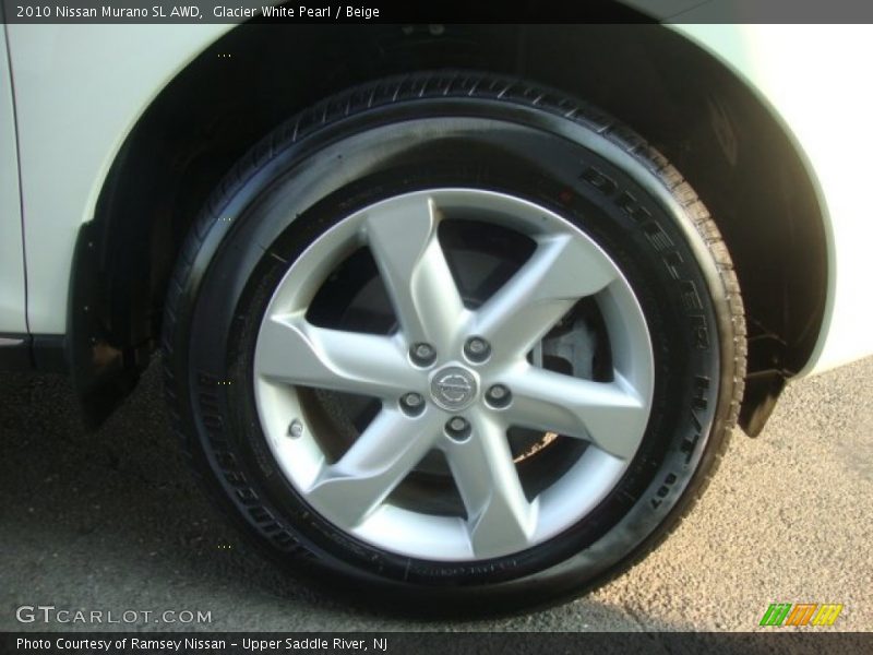 Glacier White Pearl / Beige 2010 Nissan Murano SL AWD
