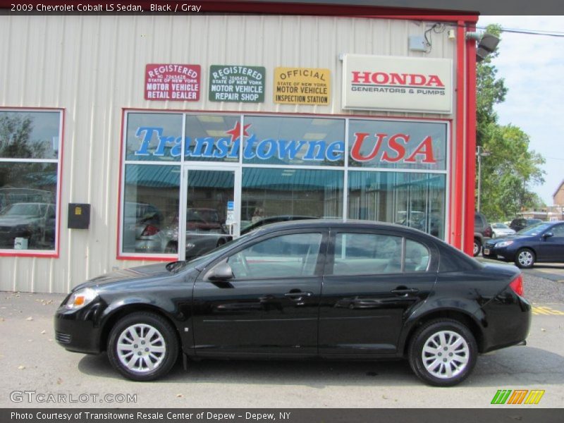 Black / Gray 2009 Chevrolet Cobalt LS Sedan