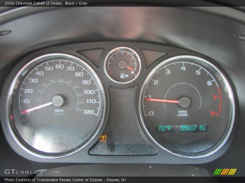 Black / Gray 2009 Chevrolet Cobalt LS Sedan