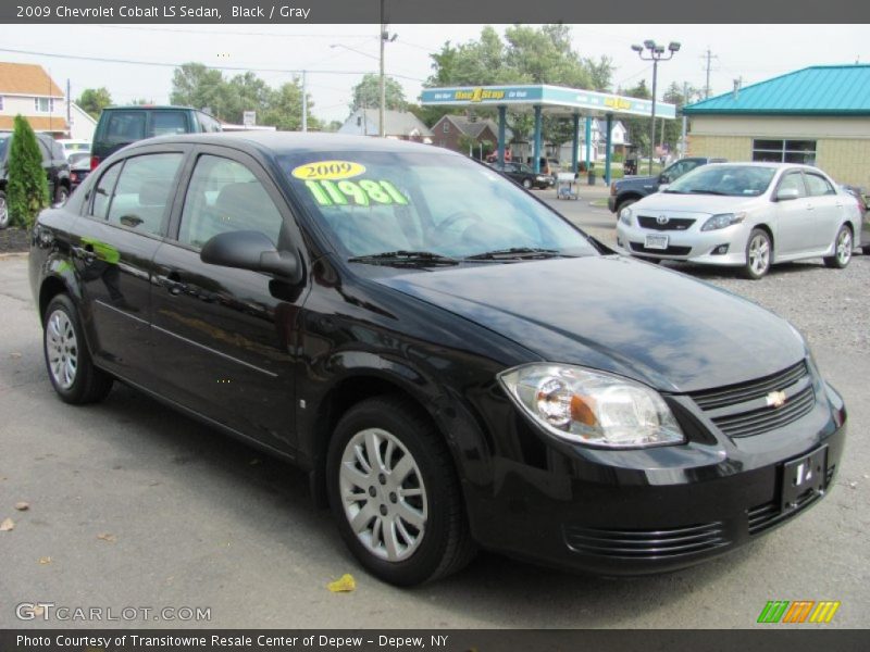 Black / Gray 2009 Chevrolet Cobalt LS Sedan