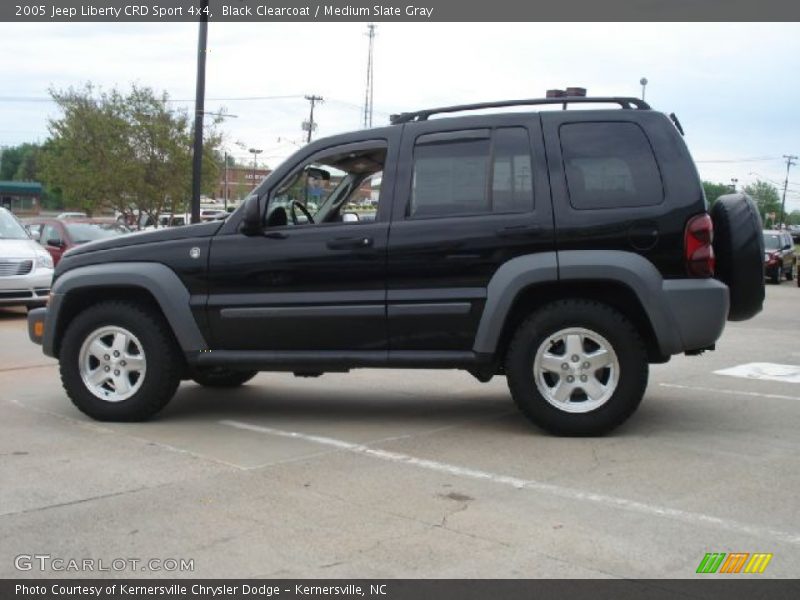 Black Clearcoat / Medium Slate Gray 2005 Jeep Liberty CRD Sport 4x4