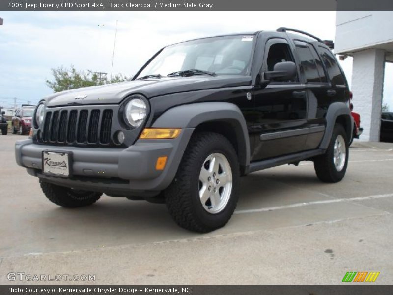 Black Clearcoat / Medium Slate Gray 2005 Jeep Liberty CRD Sport 4x4
