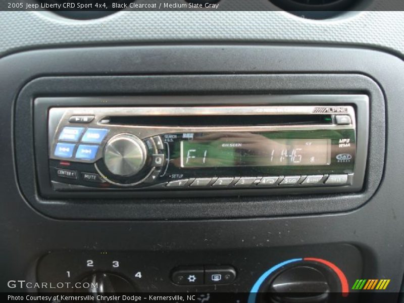 Black Clearcoat / Medium Slate Gray 2005 Jeep Liberty CRD Sport 4x4