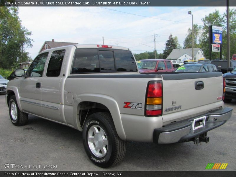 Silver Birch Metallic / Dark Pewter 2007 GMC Sierra 1500 Classic SLE Extended Cab