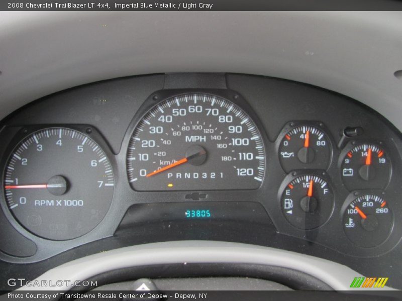 Imperial Blue Metallic / Light Gray 2008 Chevrolet TrailBlazer LT 4x4