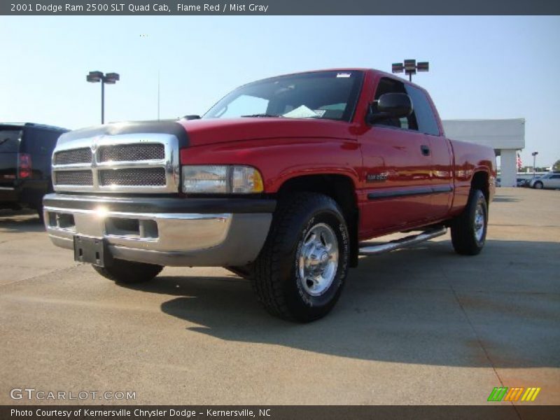 Flame Red / Mist Gray 2001 Dodge Ram 2500 SLT Quad Cab