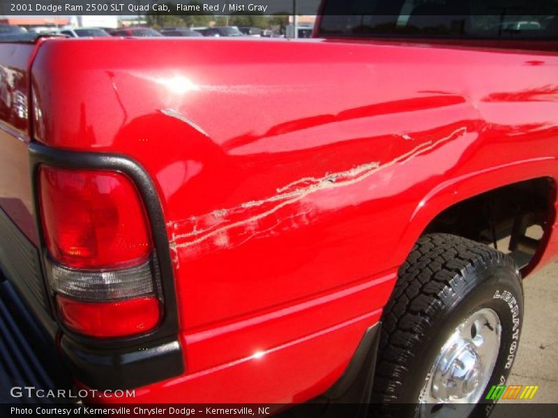 Flame Red / Mist Gray 2001 Dodge Ram 2500 SLT Quad Cab