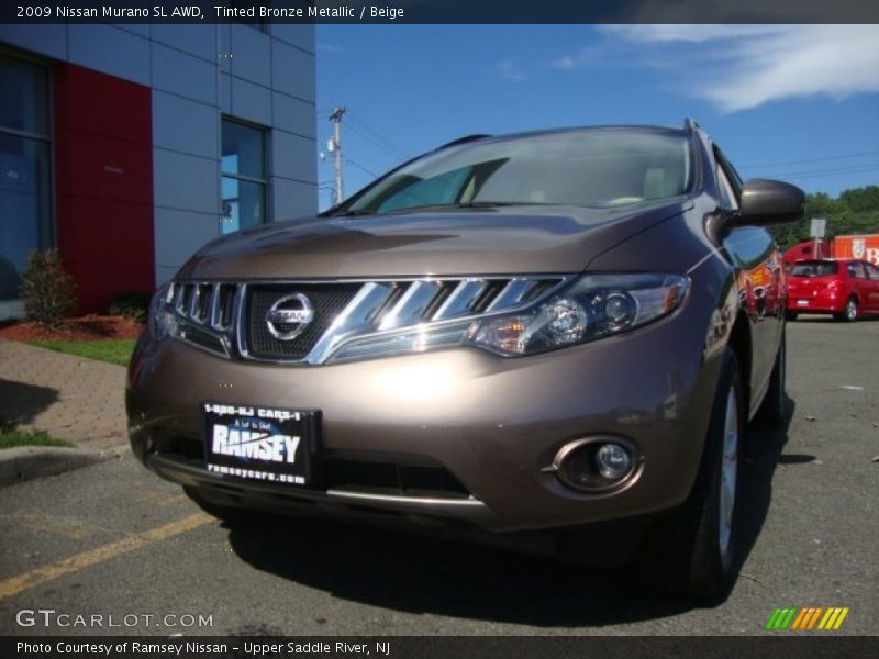Tinted Bronze Metallic / Beige 2009 Nissan Murano SL AWD