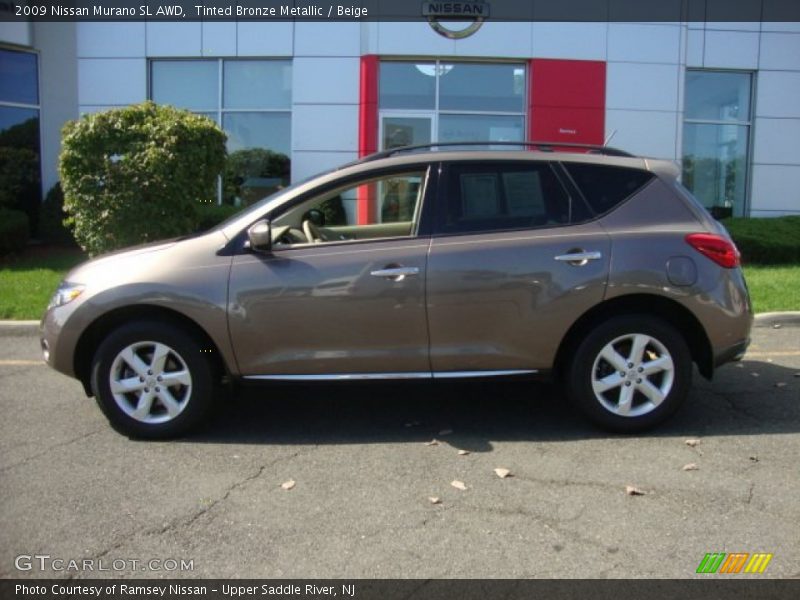Tinted Bronze Metallic / Beige 2009 Nissan Murano SL AWD