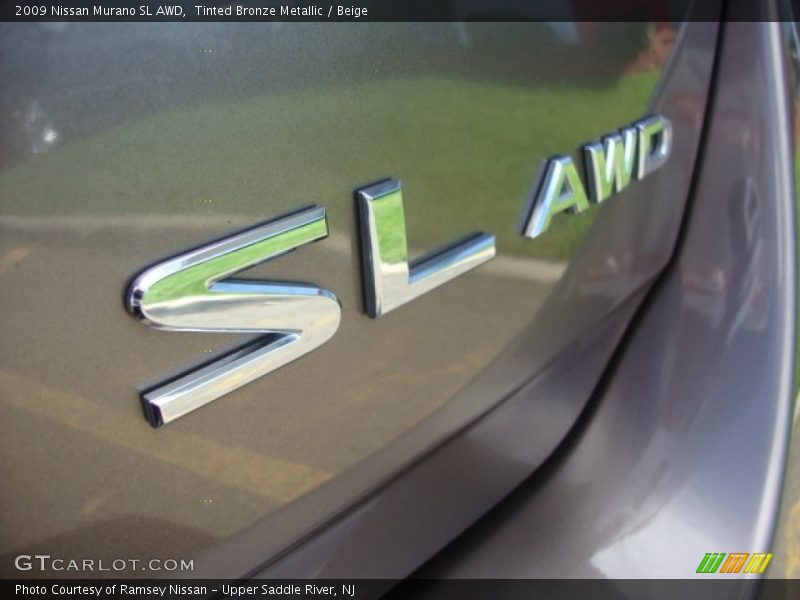 Tinted Bronze Metallic / Beige 2009 Nissan Murano SL AWD