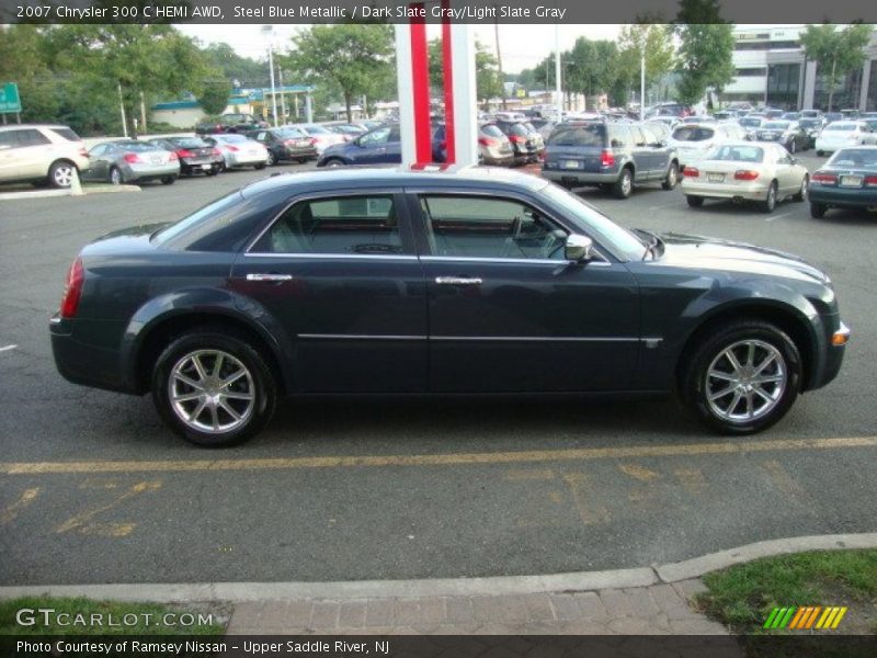 Steel Blue Metallic / Dark Slate Gray/Light Slate Gray 2007 Chrysler 300 C HEMI AWD