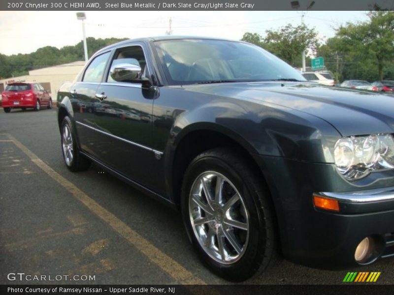 Steel Blue Metallic / Dark Slate Gray/Light Slate Gray 2007 Chrysler 300 C HEMI AWD