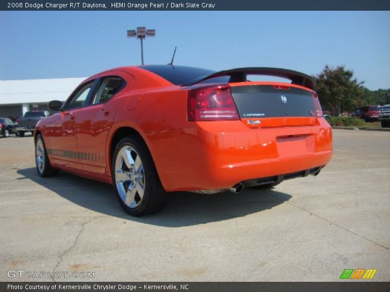HEMI Orange Pearl / Dark Slate Gray 2008 Dodge Charger R/T Daytona