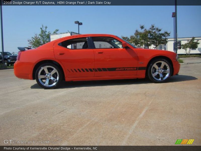 HEMI Orange Pearl / Dark Slate Gray 2008 Dodge Charger R/T Daytona