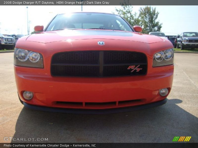 HEMI Orange Pearl / Dark Slate Gray 2008 Dodge Charger R/T Daytona