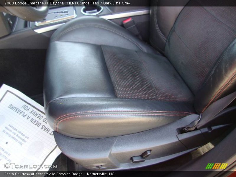 HEMI Orange Pearl / Dark Slate Gray 2008 Dodge Charger R/T Daytona