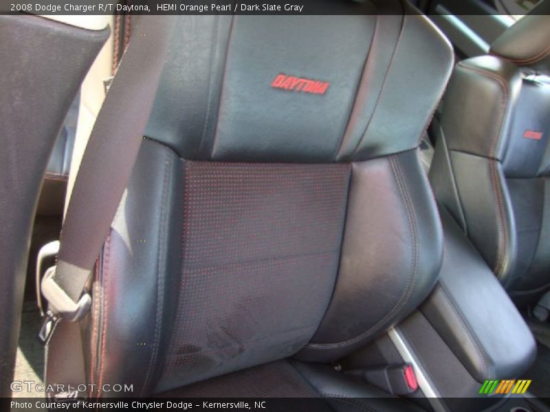 HEMI Orange Pearl / Dark Slate Gray 2008 Dodge Charger R/T Daytona
