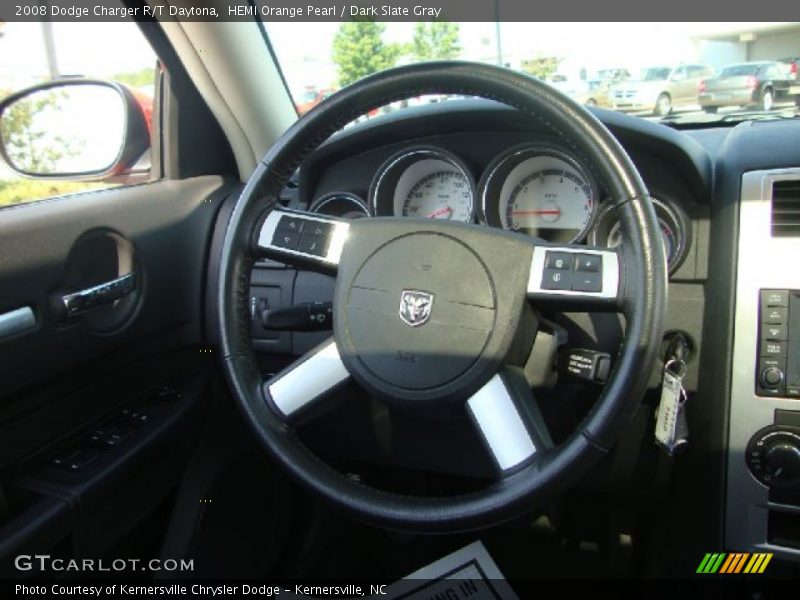 HEMI Orange Pearl / Dark Slate Gray 2008 Dodge Charger R/T Daytona