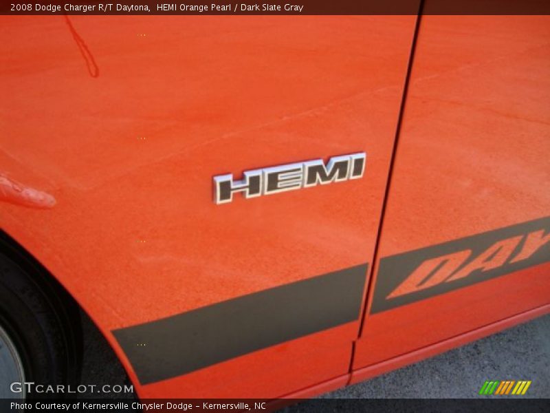 HEMI Orange Pearl / Dark Slate Gray 2008 Dodge Charger R/T Daytona