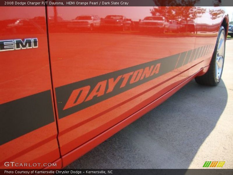 HEMI Orange Pearl / Dark Slate Gray 2008 Dodge Charger R/T Daytona