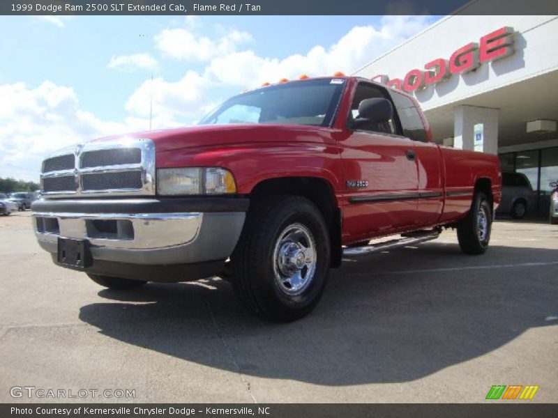 Flame Red / Tan 1999 Dodge Ram 2500 SLT Extended Cab