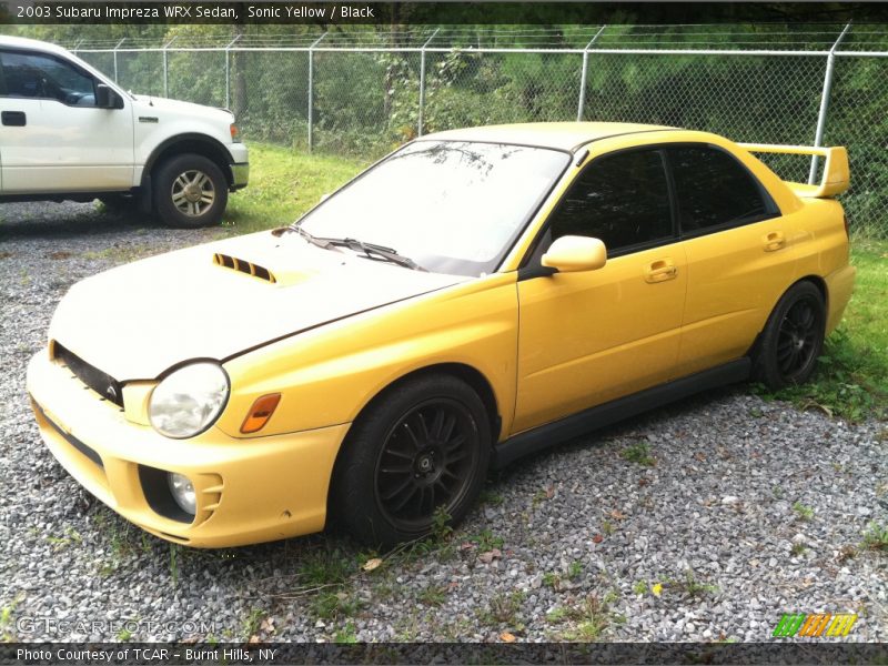 Sonic Yellow / Black 2003 Subaru Impreza WRX Sedan