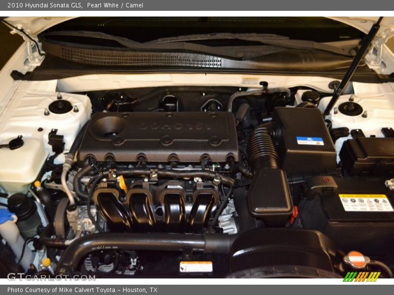 Pearl White / Camel 2010 Hyundai Sonata GLS