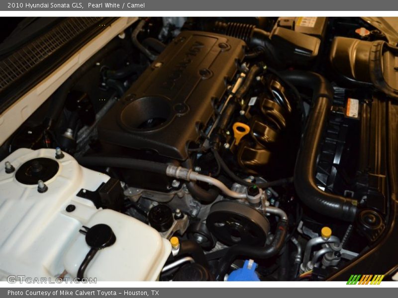 Pearl White / Camel 2010 Hyundai Sonata GLS