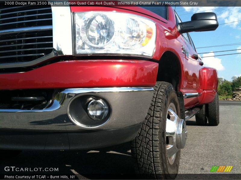 Inferno Red Crystal Pearl / Medium Slate Gray 2008 Dodge Ram 3500 Big Horn Edition Quad Cab 4x4 Dually