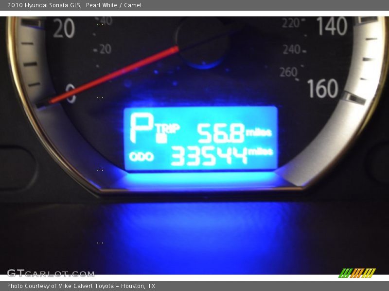 Pearl White / Camel 2010 Hyundai Sonata GLS
