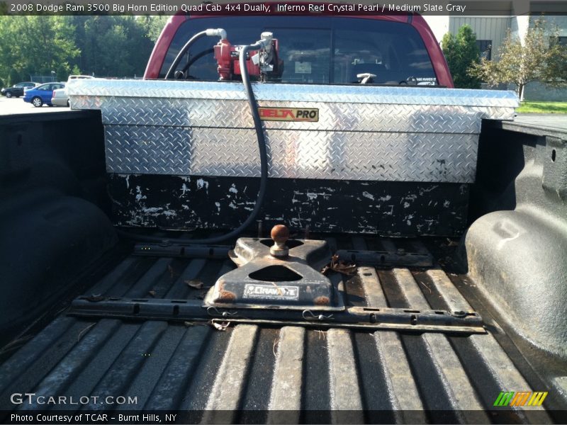 Inferno Red Crystal Pearl / Medium Slate Gray 2008 Dodge Ram 3500 Big Horn Edition Quad Cab 4x4 Dually