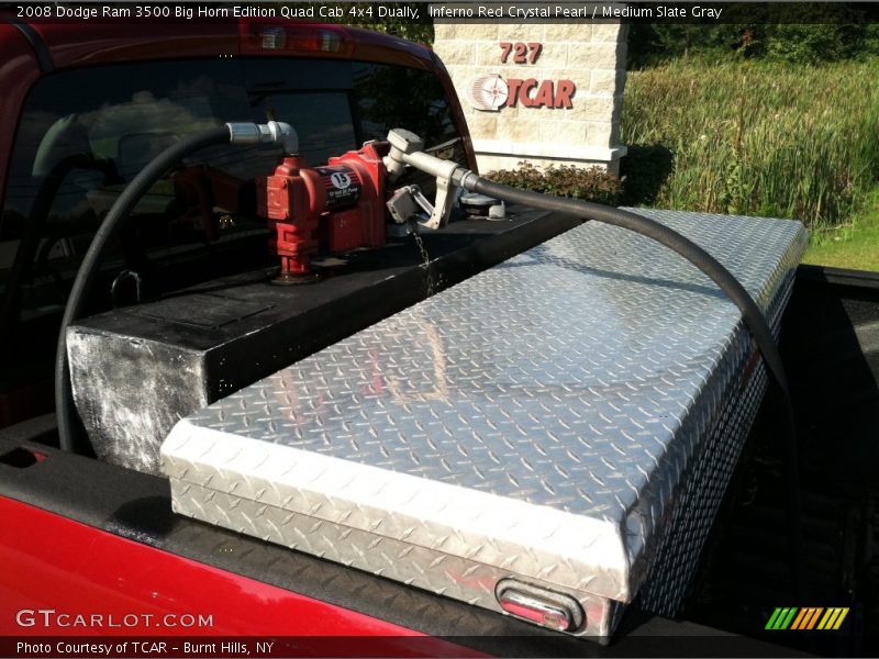 Inferno Red Crystal Pearl / Medium Slate Gray 2008 Dodge Ram 3500 Big Horn Edition Quad Cab 4x4 Dually