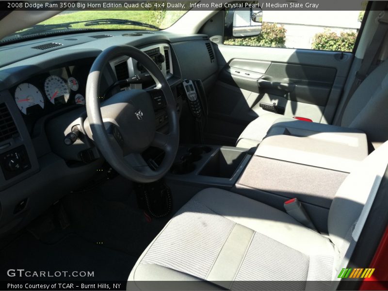Inferno Red Crystal Pearl / Medium Slate Gray 2008 Dodge Ram 3500 Big Horn Edition Quad Cab 4x4 Dually