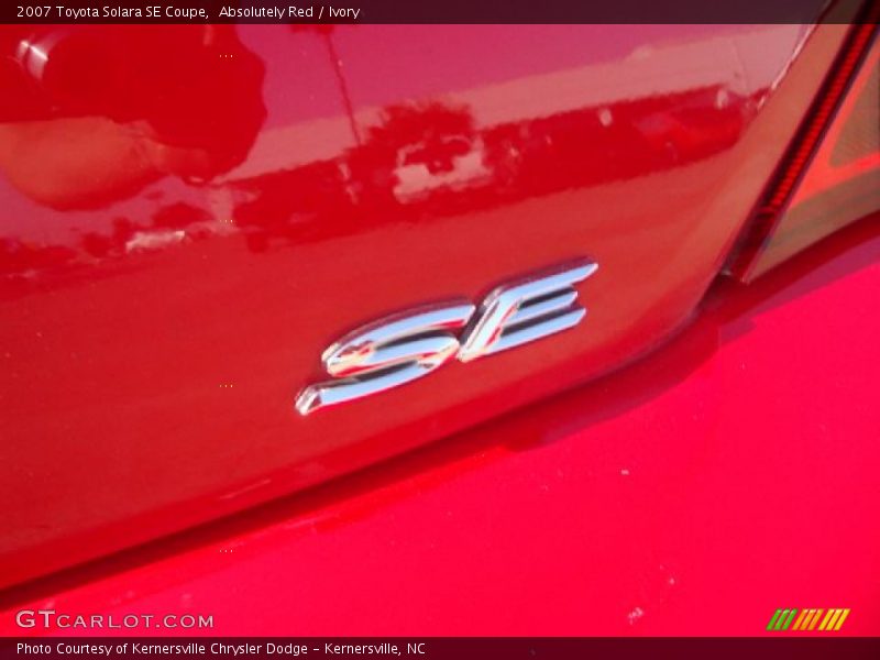 Absolutely Red / Ivory 2007 Toyota Solara SE Coupe